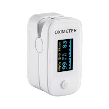 (pure white) Fingertip Pulse Oximeter Blood Oxygen Saturation Monitor (SpO2) Portable with Pulse Wave Graph and Perfusion Index  pure white