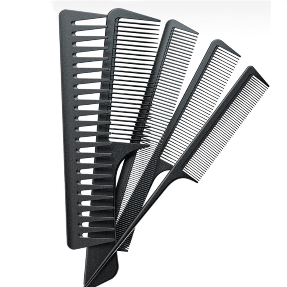 Carbon Fiber Hair Cutting Comb Set with AntiStatic Heat Resistant Design for Professional Salon