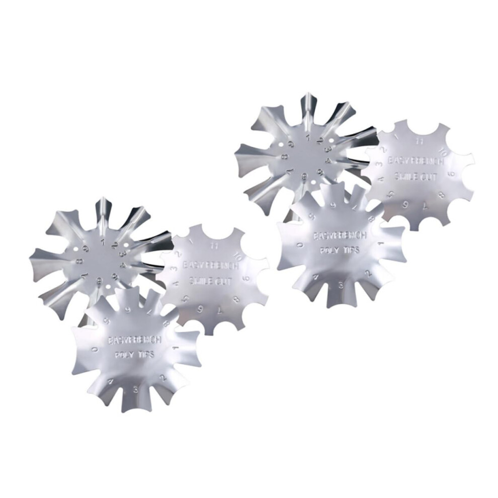 Nail Art Stencils Set with French Manicure Cutter for Precise Nail Shaping, 6pcs Stainless Steel