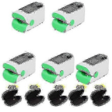 (5 green with case) 5-Pack Fingertip Pulse Oximeter - Blood Oxygen/Heart Rate Monitor For Home Health Tracking_1