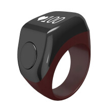 (brown) High Precise Rings Counter with Blood Oxygen Monitoring Accurate Counting For Fitness Enthusiasts And Spiritual Practice  White
