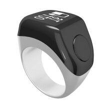 (White) High Precise Rings Counter with Blood Oxygen Monitoring Accurate Counting For Fitness Enthusiasts And Spiritual Practice  White
