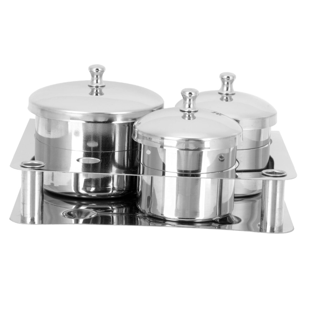 Stainless Steel Nail Art Dappen Dish Manicure Tool Set for Brush Cleaning and Mixing