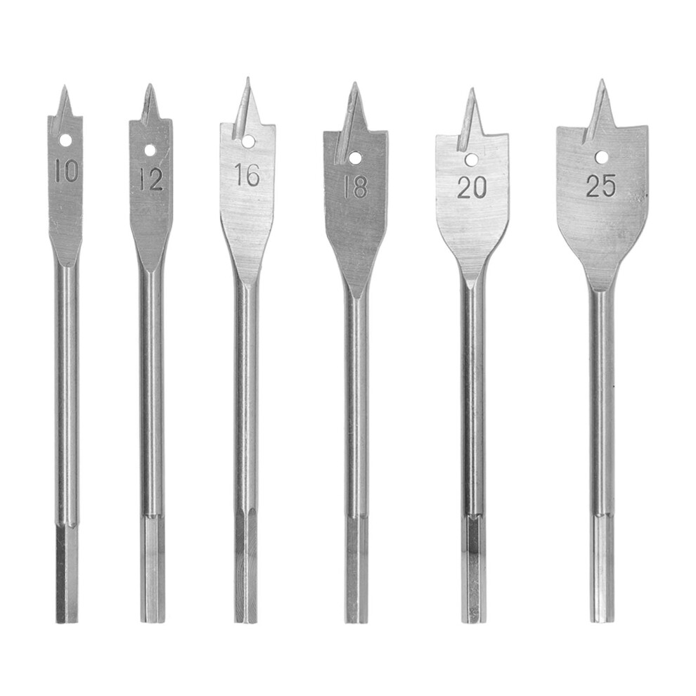 Spade Drill Bits For Woodworking, Hole Cutter Hex Shank Drill Bit Set With Titanium Coating Carbon Steel Heavy Duty Sturdy Flat Boring Drill Double 9358999258553