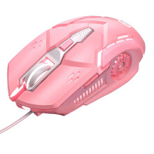 Wired Computer Mouse for Gaming and Office, Ergonomically Light Weight Design with 6 Buttons, Adjustable DPI Up to 3200, 7 Color LED Breathing Light f