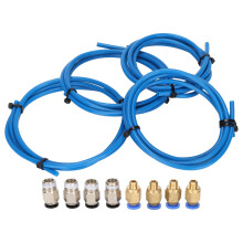 Selbstschmierender PTFE-Bowden-Schlauch für 3D-Drucker, robustes PTFE-Material, PC4-M10-Anschlüsse, Schnellkupplung, blauer PTFE-Schlauch mit hoher