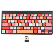 Cute Wireless Keyboard Set, Stable Power Supply And Safety Features With 2.4Ghz Connection Range Up To 33 Feet, Ergonomic Layout With Wide