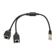 Geeignet für Cat5, Cat6 und Cat7, Ethernet-Splitter-Adapterkabel mit 1-zu-2-Splitter-Konfiguration und stabiler Übertragung, verhindert das
