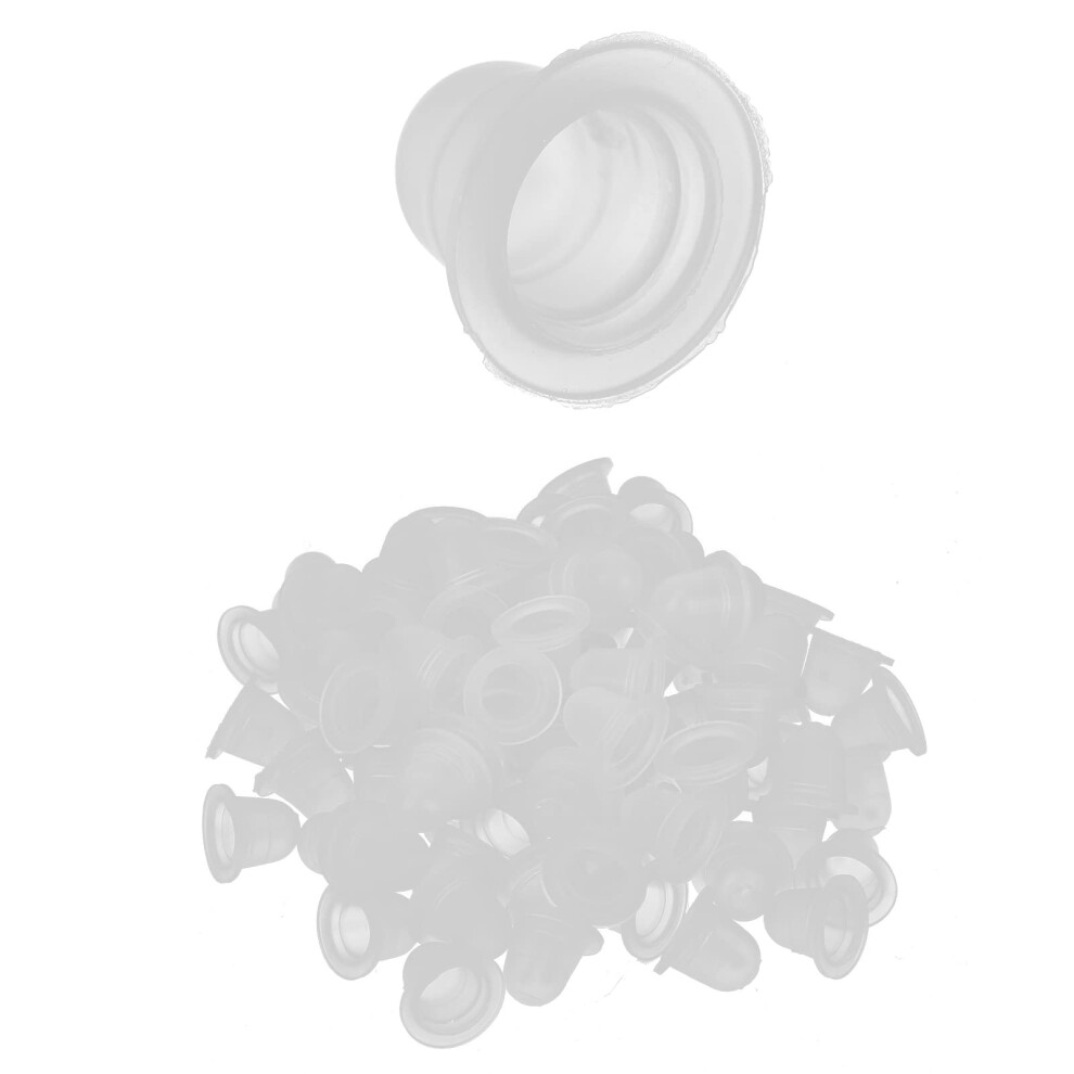 Tattoo Ink Cups 100pcs Soft Silicone Disposable Caps for Permanent Makeup Eyebrow Lip Eyeliner