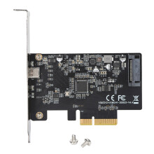 Placă de expansiune USB tip C cu chipset ASMedia, 20 Gbps, PCIe X4Riser, cu sursă de alimentare SATA, suportă schimbarea la cald, compatibilă cu