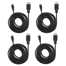 Micro HDMI Cable For Raspberry Pi 4B, High Speed Micro HDMI To HDMI Cable Connects Devices With Micro HDMI Output To TV Monitor, USB Dongle HDMI Cord