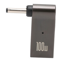 USB-C naar DC-opladeradapter, veilige werking, 100W PD-converter, praktische aluminiumlegering stekker voor laptops en technische accessoires.