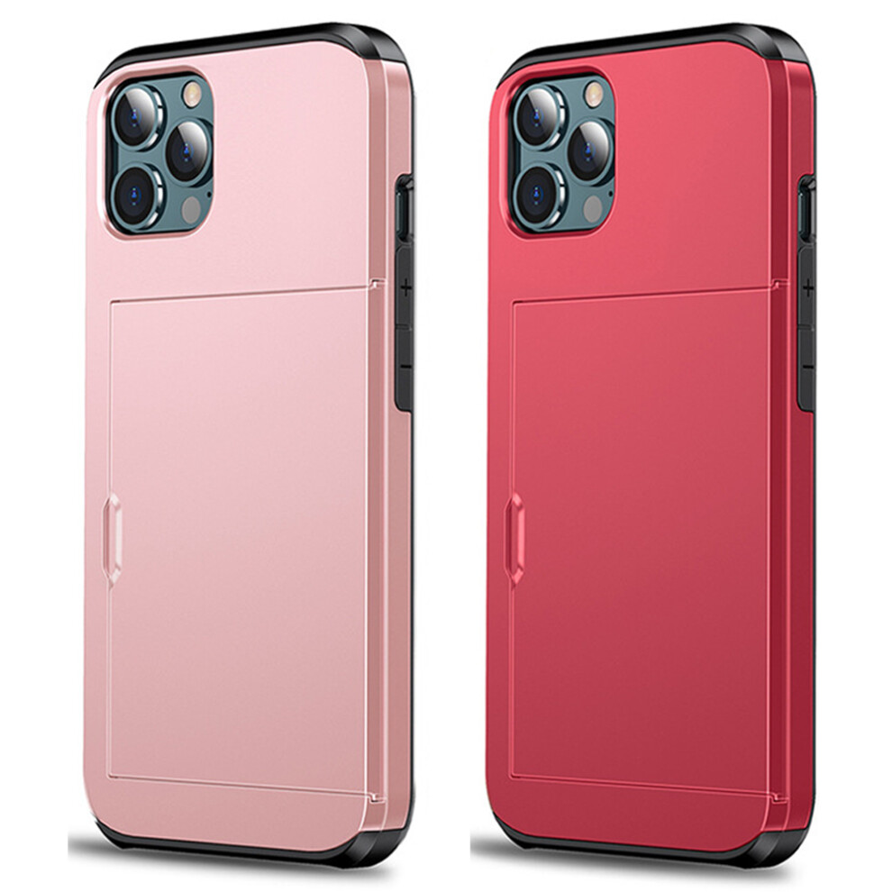 Dual Layer Protection Phone Case, Military Grade Shockproof Hidden Card Slot Wallet Cover Compatible With Iphone 14 Plus, Stylish Appearance Slim Wall 9176269810047