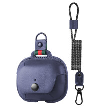 Husă din piele pentru Airpods Pro, husă de protecție elegantă cu breloc pentru husă de încărcare Apple Airpods Pro, husă premium din piele