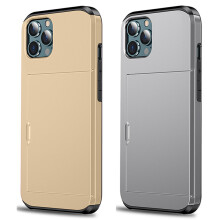 Kompatibel med iPhone14Skal, Korthållare för stötsäkert skydd i dubbla lager, Dold kortplats Smalt plånboksfodral med exakta utskärningar för
