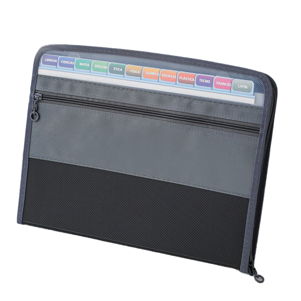 Efficient Document Organizer, Expanding File Folder With Reinforced Fabric Sides Ensuring Sturdy Construction, Waterproof Zipper Closure For Secure Tr 9176269812485