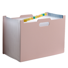 Organizador de documentos portátil, pastas expansíveis em polipropileno espesso, ideal para folhas tamanho A4 e com construção durável para uso