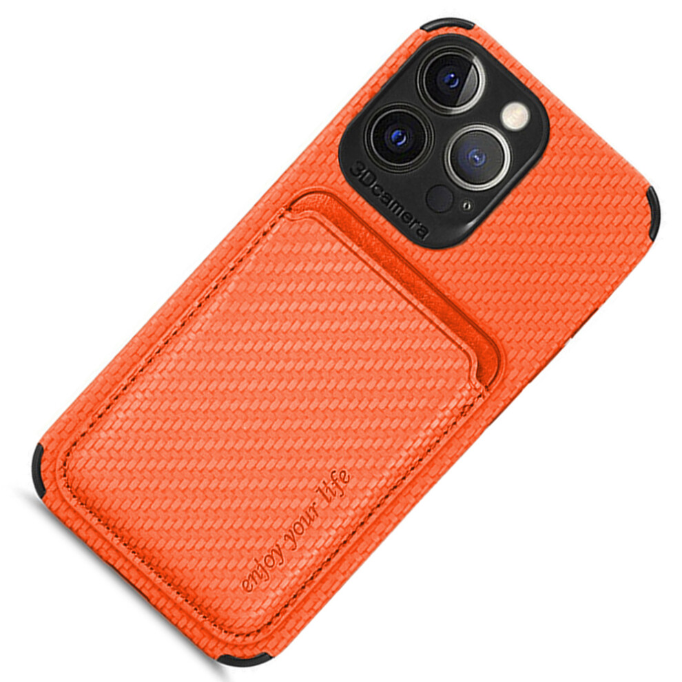Foldable Cover Case For Iphone 14 Plus, Military Grade Protection With Carbon Fiber Pattern, Wallet Case For Convenient Card Storage 9012494622478