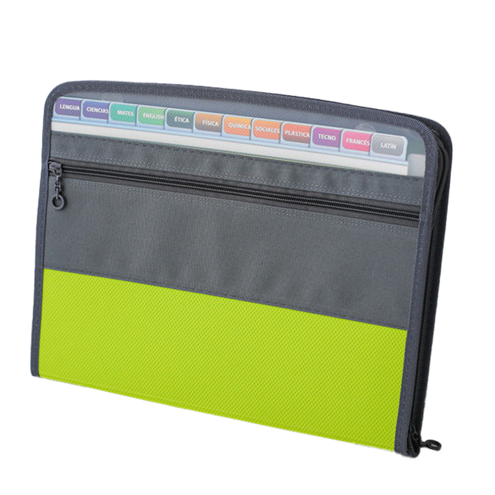 Efficient Document Organizer, Expanding File Folder With Reinforced Fabric Sides Ensuring Sturdy Construction, Waterproof Zipper Closure For Secure Tr 9176269812515