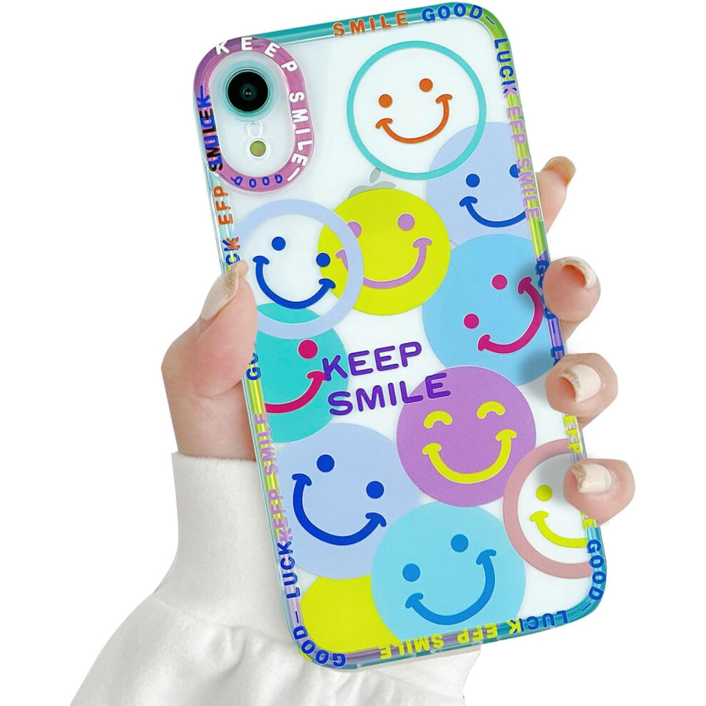 Impact Resistant Case For Iphone 12, Ecoshock Protection Technology Stylish Smiley Love Pattern, Flexible Soft Tpu Material, Raised Bezel For Screen P 9176269919771