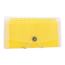 Carpeta de archivo expandible, acordeón para cupones, cheques y recibos, material PP transparente de alta calidad, almacenamiento estético de papel