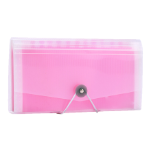 Carpeta de archivo expandible, acordeón para cupones, cheques y recibos, material PP transparente de alta calidad, almacenamiento estético de papel