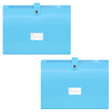 Pastas coloridas para documentos, com design expansível para maior capacidade de armazenamento, feitas de polietileno translúcido à prova d'água