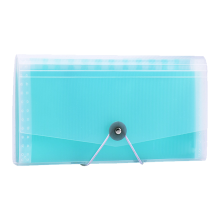 Classeur extensible à soufflets pour coupons, chèques et reçus, en polypropylène transparent de haute qualité, esthétique et pratique pour le