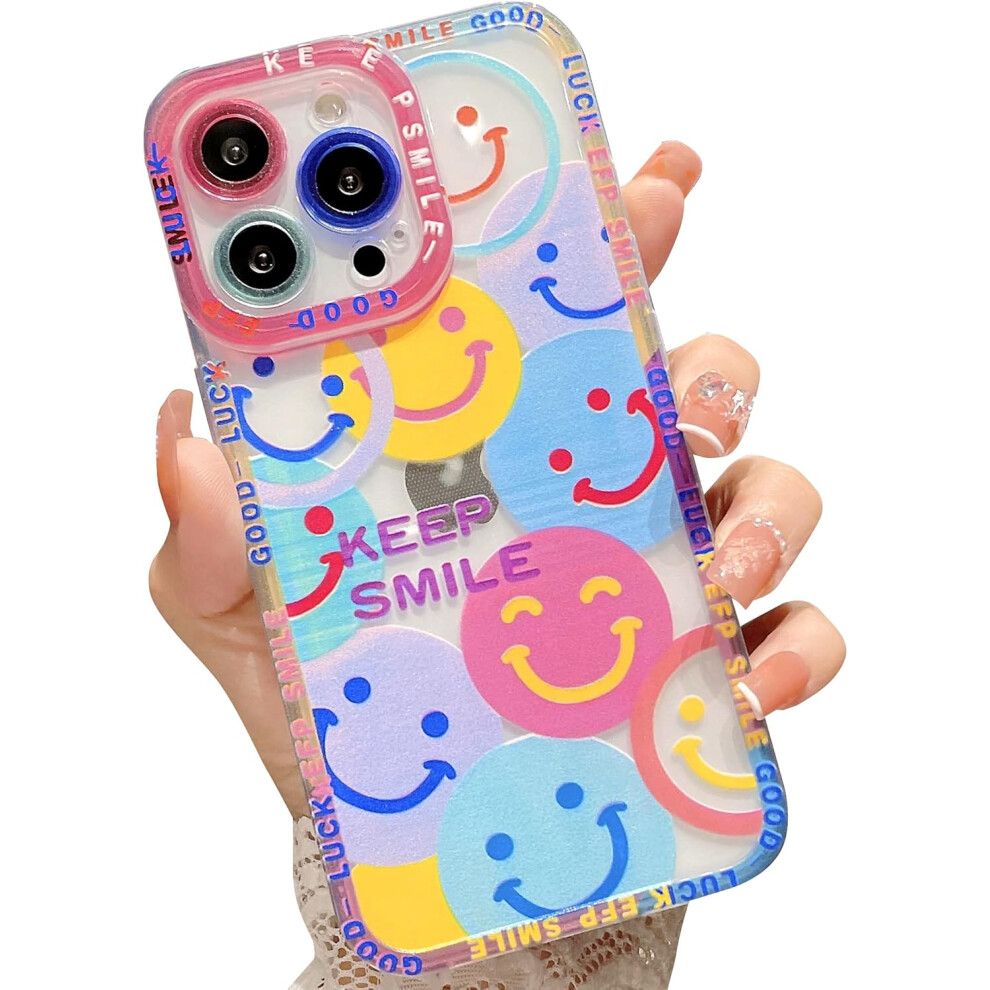 Impact Resistant Case For Iphone 12, Ecoshock Protection Technology Stylish Smiley Love Pattern, Flexible Soft Tpu Material, Raised Bezel For Screen P 9176269919849