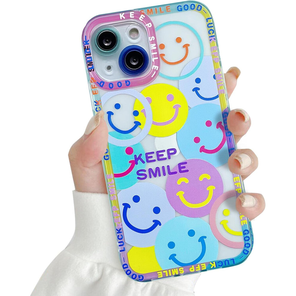 Impact Resistant Case For Iphone 12, Ecoshock Protection Technology Stylish Smiley Love Pattern, Flexible Soft Tpu Material, Raised Bezel For Screen P 9176269919832