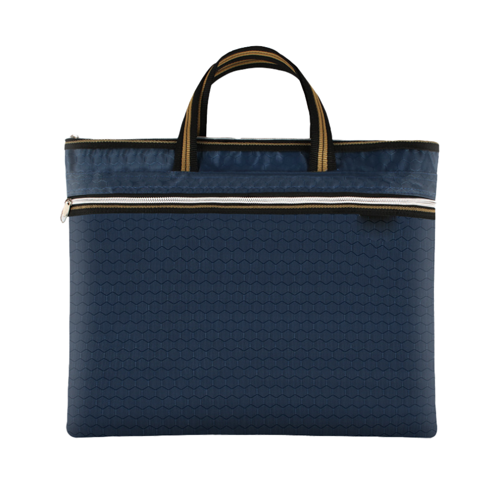 Travel File Bag, Portable Oxford Cloth Material Document Organizer With Large Capacity, Waterproof For Business Meeting Use (Zipper Closure) 9176269919269
