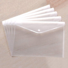 Envelopes plásticos transparentes com fecho de pressão, envelopes de polietileno impermeáveis para documentos tamanho A4, pasta de arquivo com