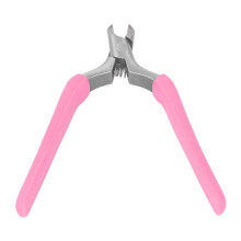 Cuticle Nipper Stainless Steel with NonSlip Grip and Protective Cover for Professional Nail Care Pink