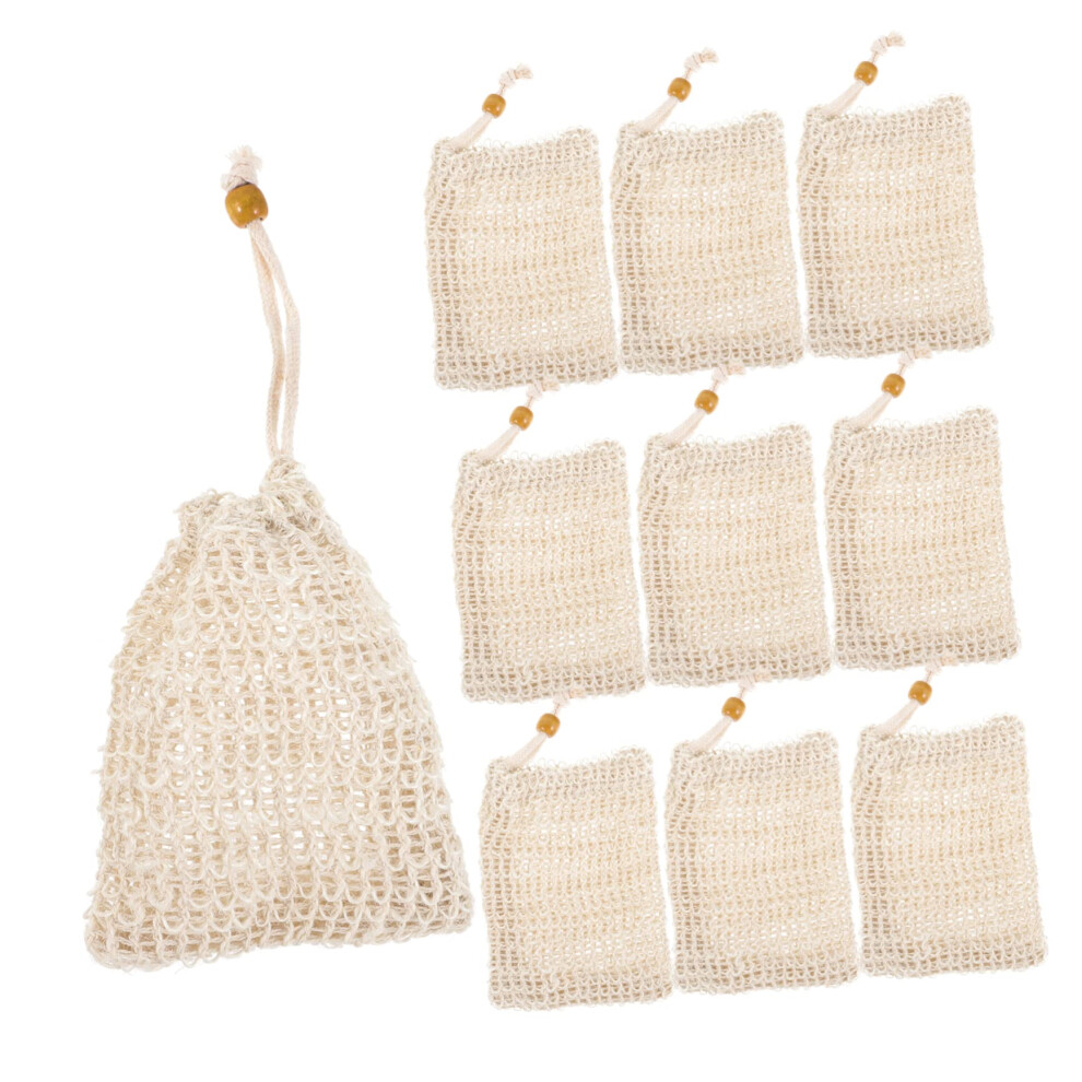 Soap Saver Bag 10pcs Exfoliating Mesh Pouch with Drawstring for Rich Lather and Gentle Skin Care