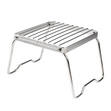 Support de réchaud à bois pliable et multifonctionnel en acier inoxydable pour le camping et les activités de plein air