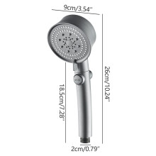 Ducha doméstica para baño, ducha de alta potencia, cabezal de ducha de lluvia súper potente.