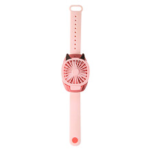 Ventilador portátil mini AURIGATE, ultra silencioso, con tres velocidades, ventilador eléctrico tipo mini reloj.