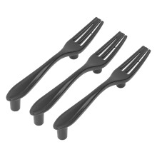 3Set Black Cabinet Handles Thickened Metal Drawer & Wardrobe Pulls for Home