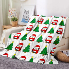 WinysinWinter Warm Blanket Christmas Snowman Winter Plush Decoration Wool Plush Picnic Blanket Holiday Santa Blanket And Home Blanket (125 X 150 Cm)