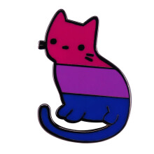 OOKWE pisică emailată rever ace mic Kittybroșă bisexuală Gay Pride insignă bijuterii cadou