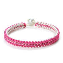 NANAHuang Trendy gevlochten touwarmband 17/19/21/23 cm niet verstelbaar handgemaakte brede armband in meerdere kleuren voor dames en heren yoga