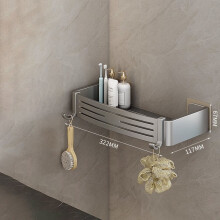 Étagère de salle de bain sans perçage, organisateurs suspendus, porte-serviettes, étagères de rangement pour produits de toilette,