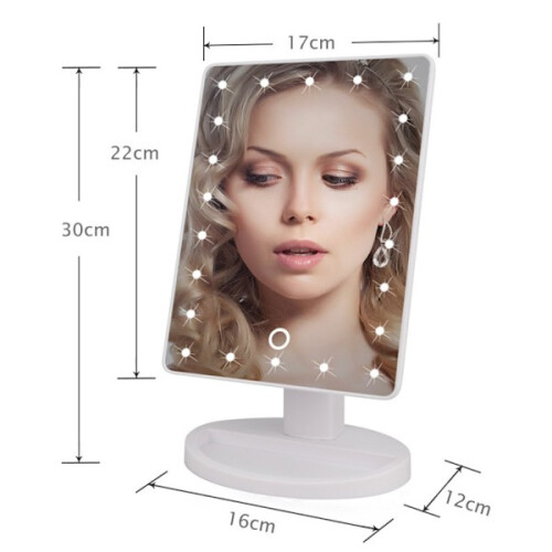 Make-upspiegel met LED-verlichting - Wit 1