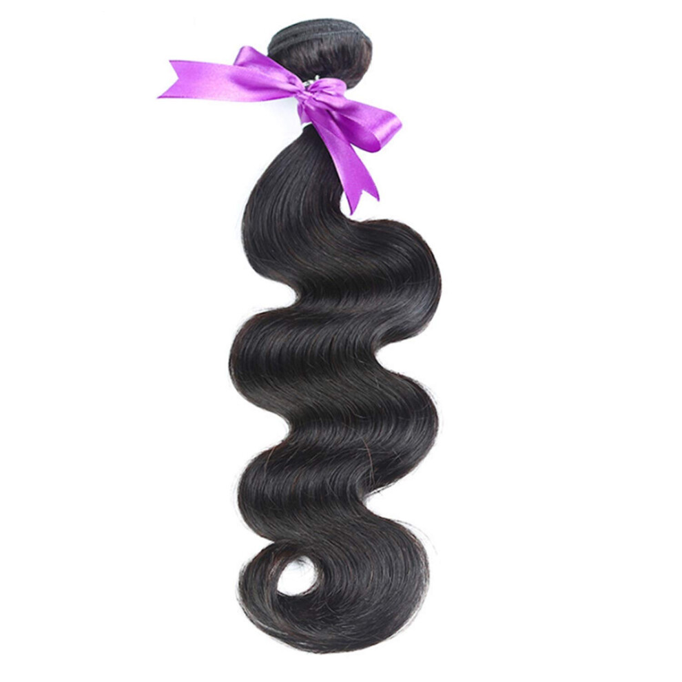 Unisex Malaysian Body Wave Human Hair Bundles 18 Inch 9A Remy Extensions Natural Color Dye And Bleach Ready