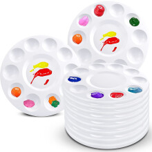 Tutuviw Paint Tray Palettes, Plastic Paint Pallets for Kids or Students to Paints on School Project or Art Class-9pcs