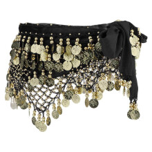 TureClos Belly Dance Waist Chain Black Gold