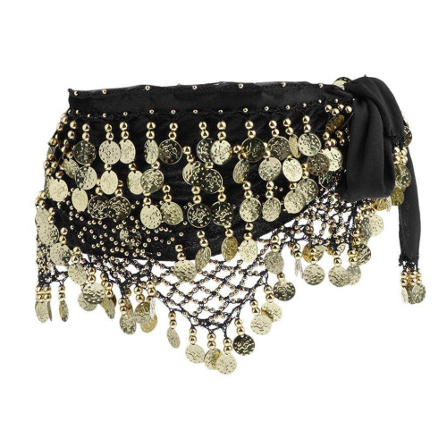 TureClos Belly Dance Waist Chain Black Gold 1