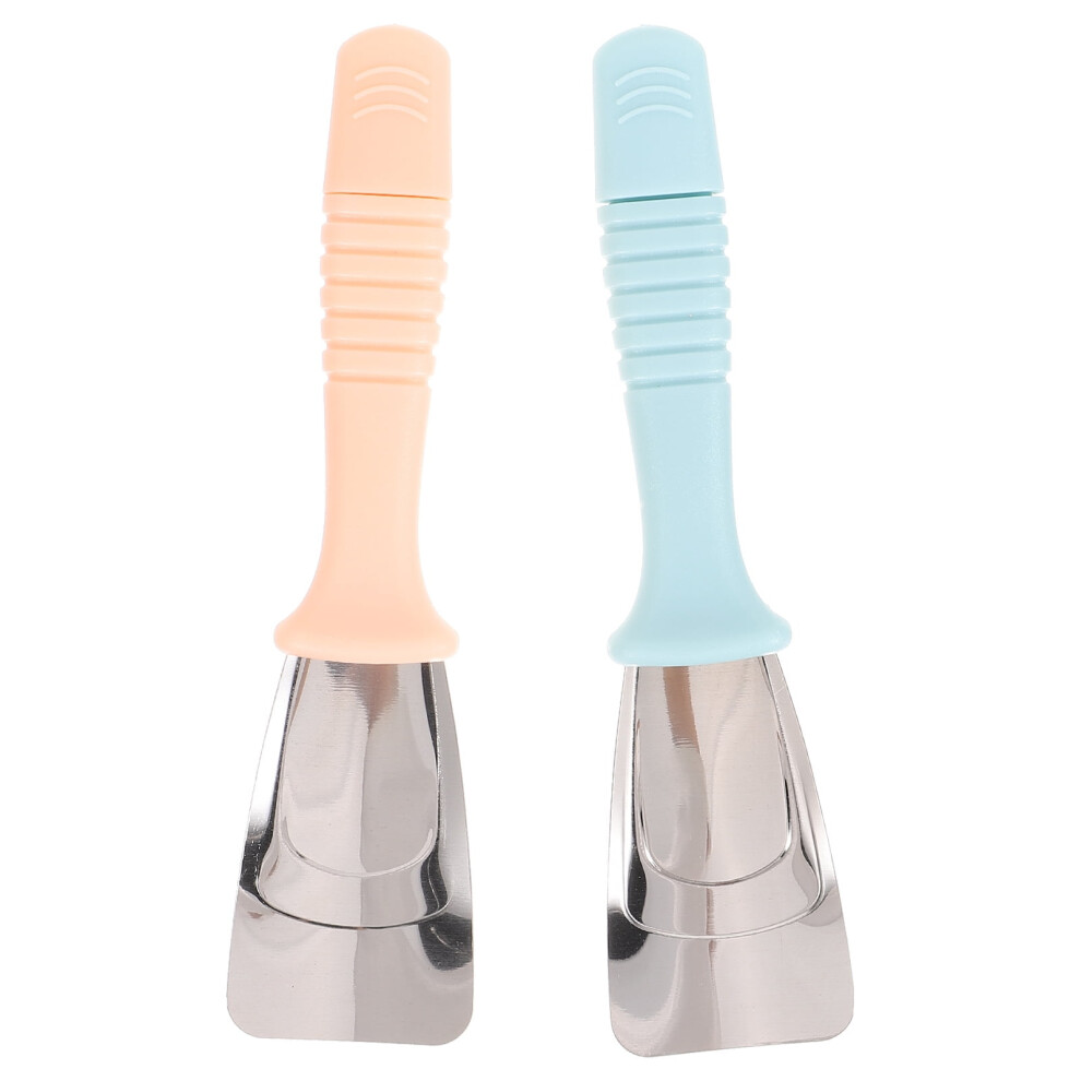 2 Pcs Ice Scraper Freezer Metal Tool Cleaning Refrigerator Deicing Shovel Stainless Steel 9773935024342