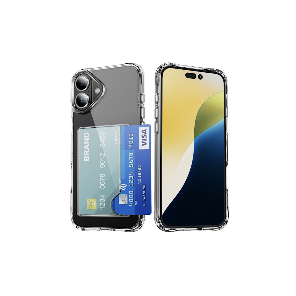 Compatible With Iphone 16 Case With Card Slot Shockproof Tpu Transparent 9773935024793