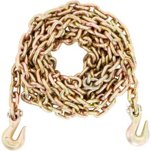 SKYSHALO Transport Binder Chain G80 Tow Chain with Hooks 7100lbs Load 3/8 x 20